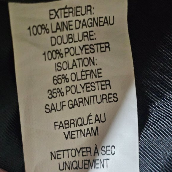 L.L. Bean Women's Calf Length Black 100% Lambswool Big Button Mid Pocket, Sz 14 - Picture 10 of 10